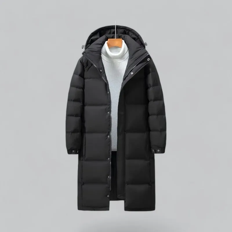 Men's Long Puffer Parka | Winter Jacket, Insulated, Water-Resistant, Hooded Design