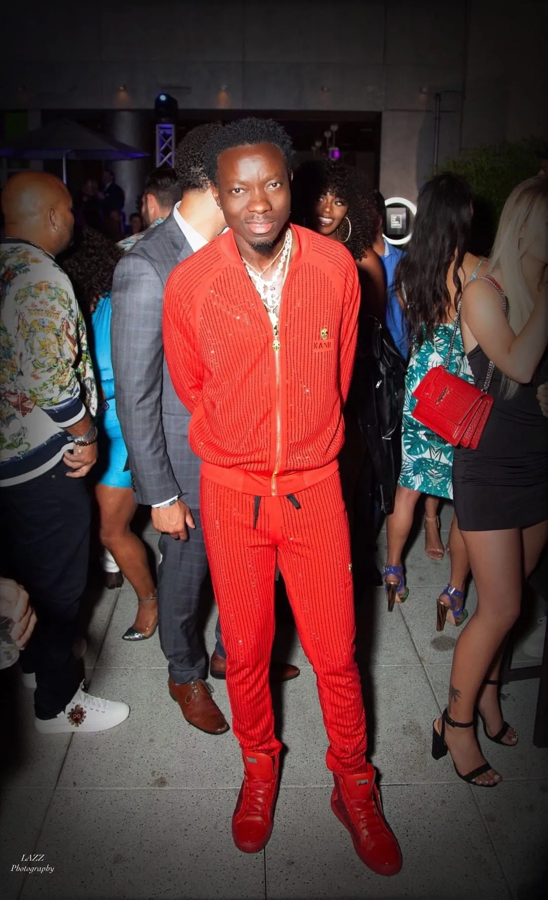 Men's Long Sleeve Diamond Jacket-Red