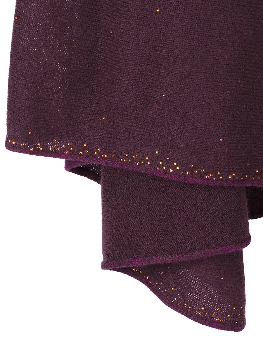 'Merlot' Tissue Weight Sea Urchin Poncho- size M