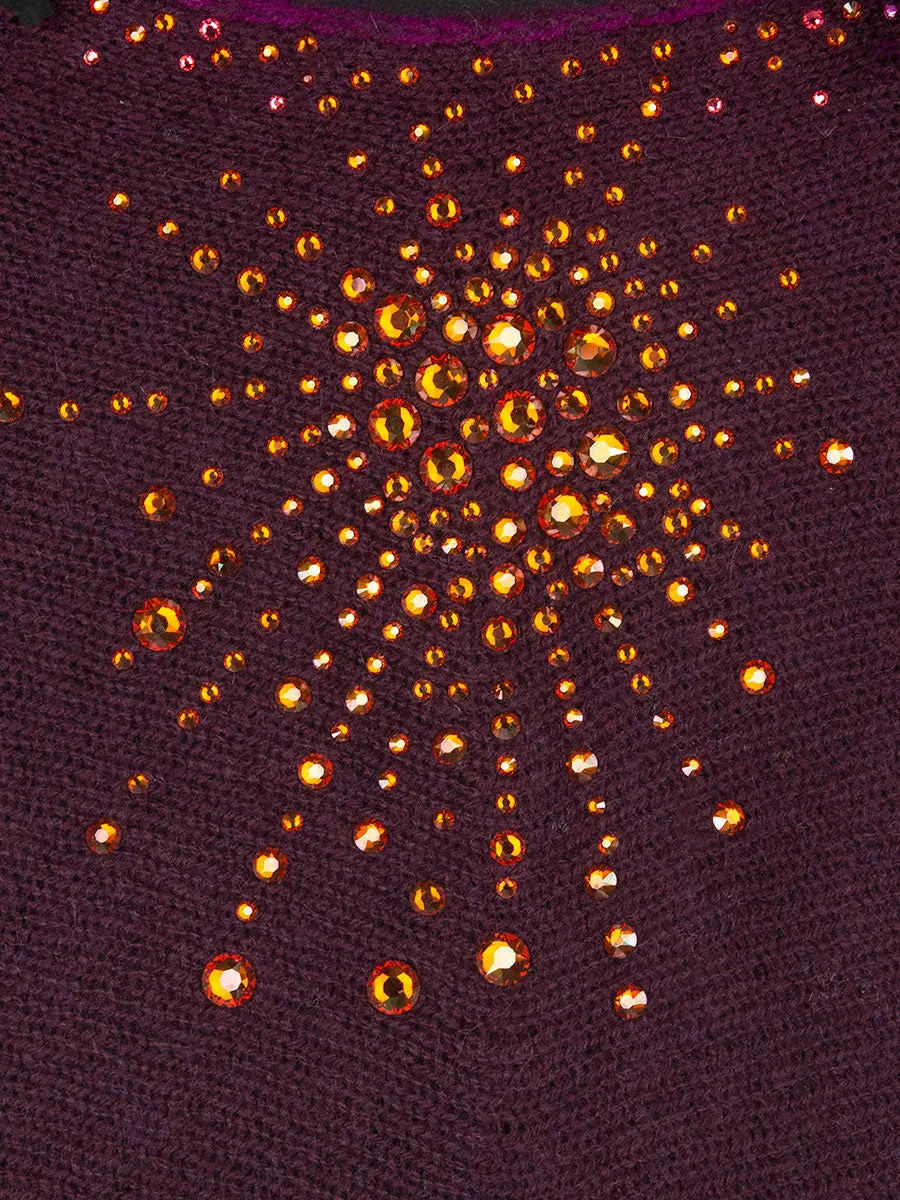 'Merlot' Tissue Weight Sea Urchin Poncho- size M