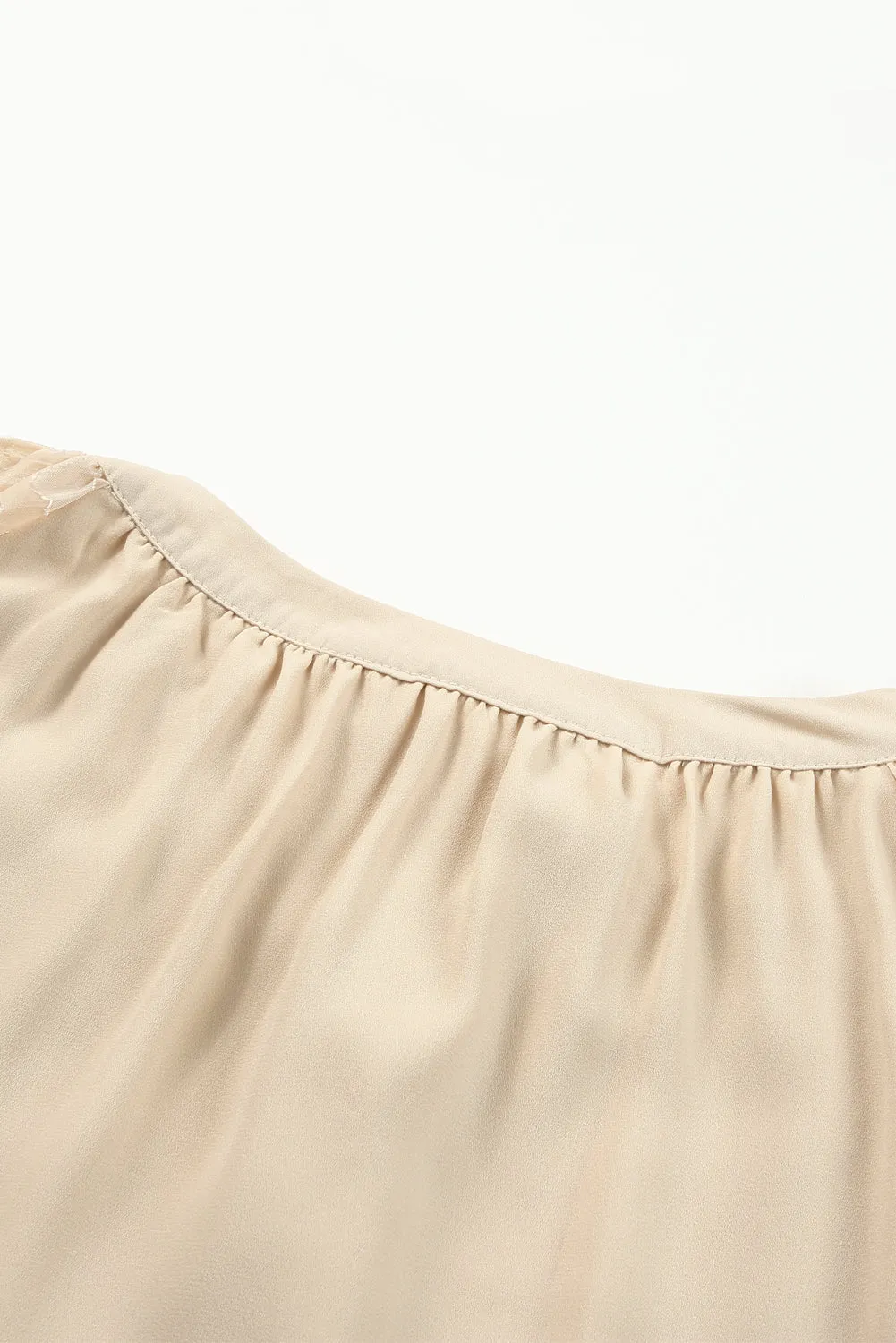 Mesh Split Neck Blouse