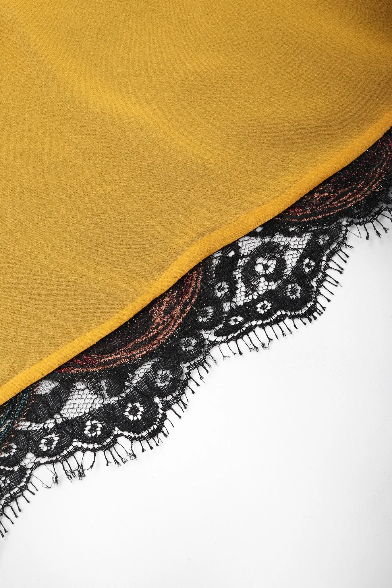 Metallic Embroidered Lace Skirt