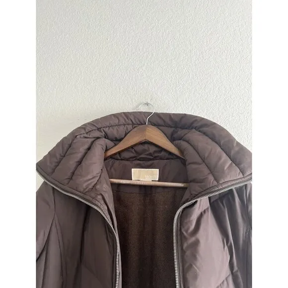 MICHAEL Kors Brown 2-Way Zipper Puffer Coat S