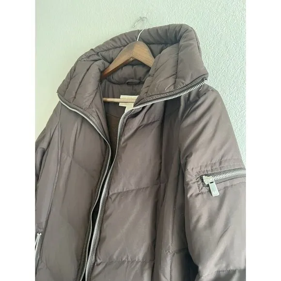 MICHAEL Kors Brown 2-Way Zipper Puffer Coat S