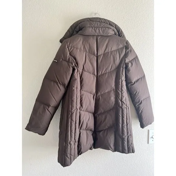 MICHAEL Kors Brown 2-Way Zipper Puffer Coat S