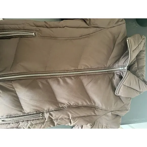 MICHAEL Kors Brown 2-Way Zipper Puffer Coat S