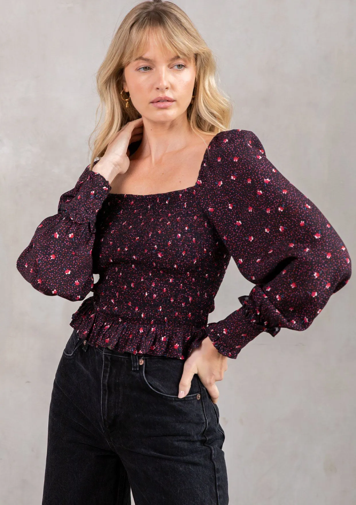Milou Smocked Top