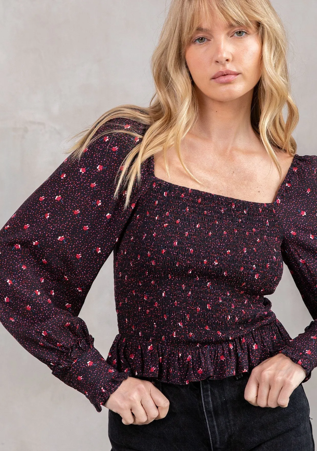 Milou Smocked Top