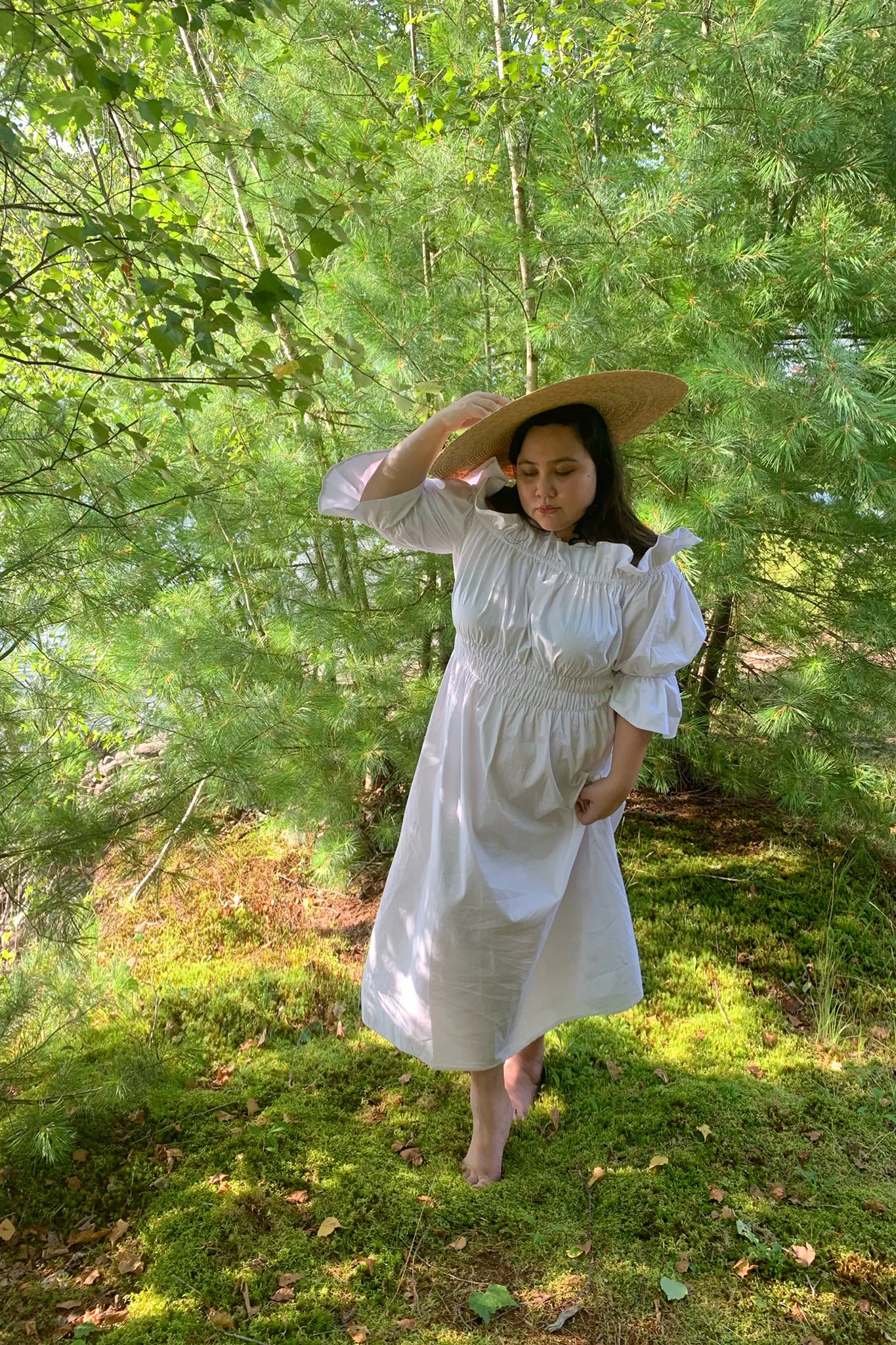 Mina White Cotton Dress