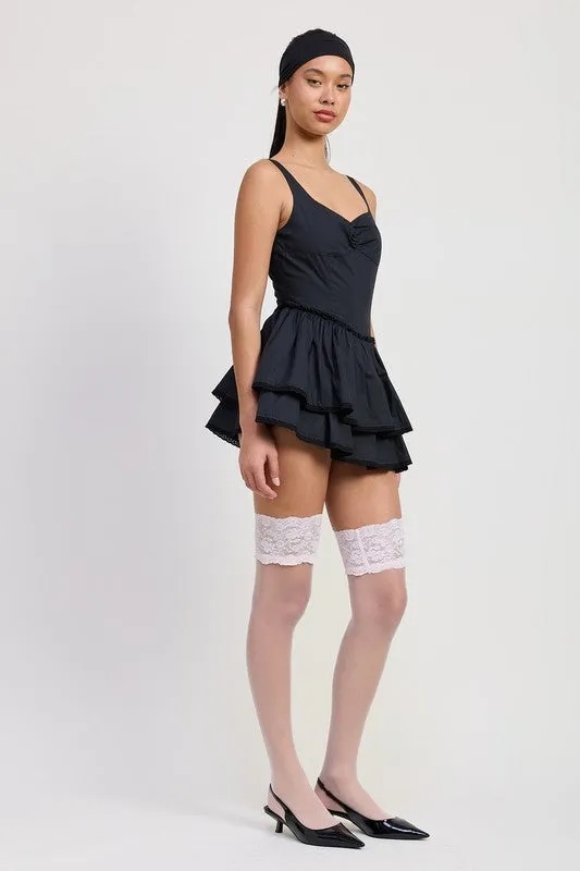MINI ASYMMETRICAL SLEEVELESS DRESS