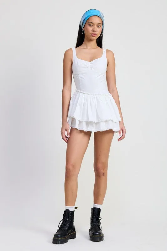 MINI ASYMMETRICAL SLEEVELESS DRESS