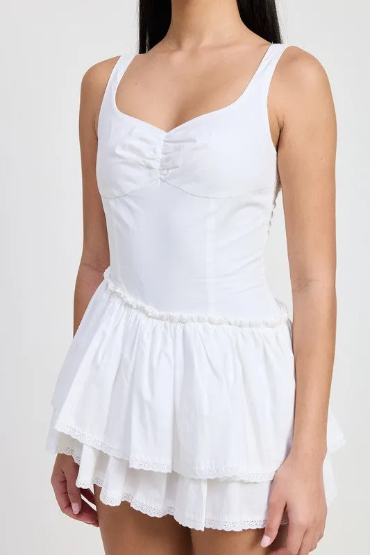 MINI ASYMMETRICAL SLEEVELESS DRESS