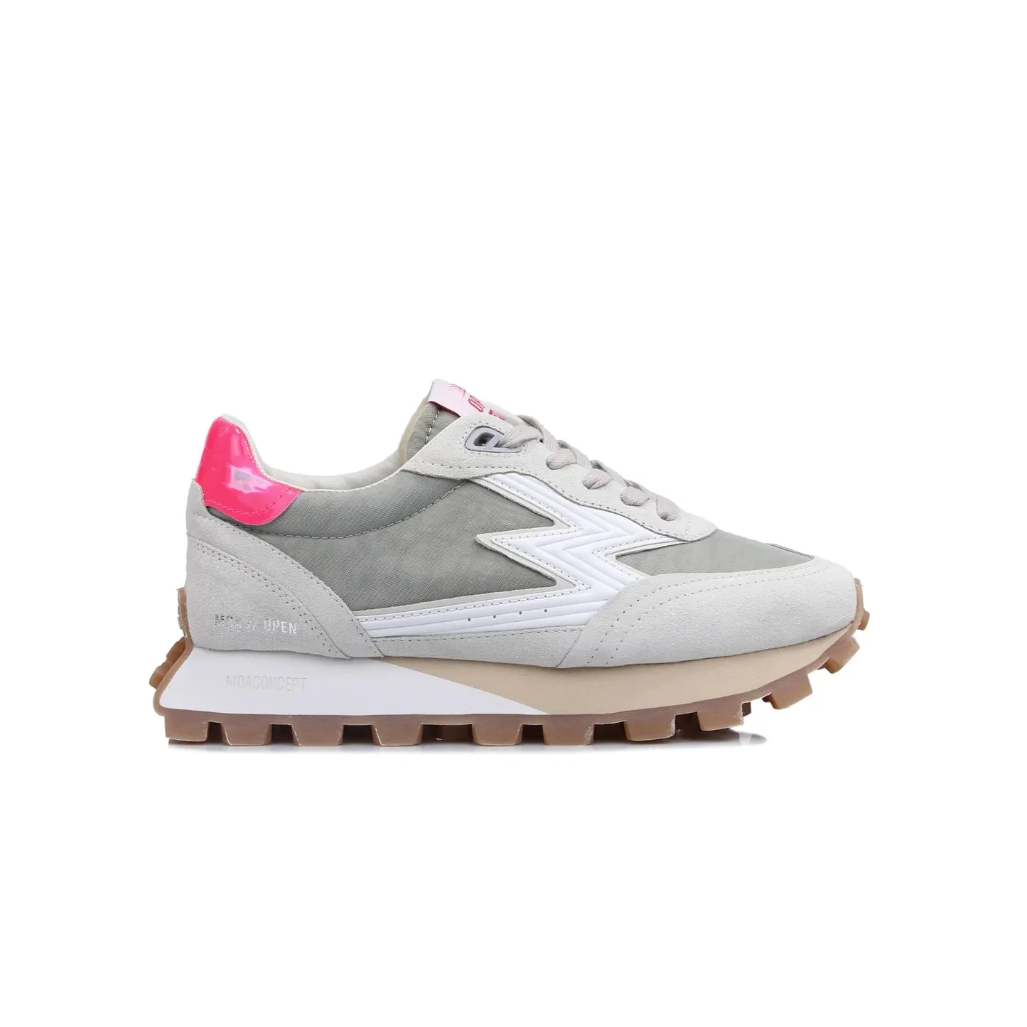 Moa Concept Sneakers running open med fuksia på hel
