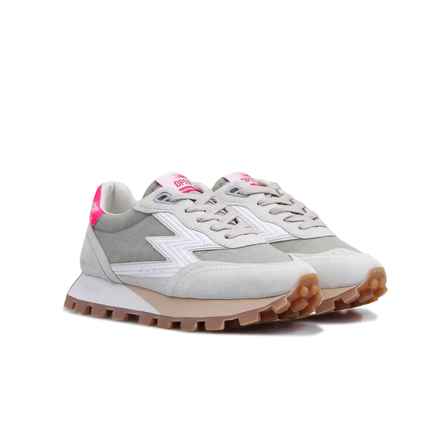 Moa Concept Sneakers running open med fuksia på hel