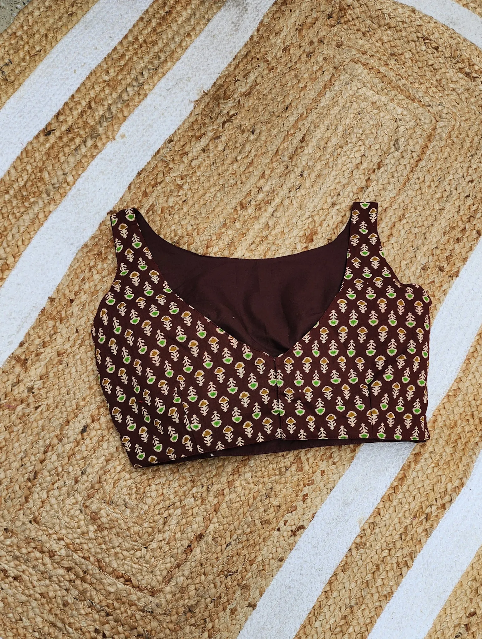 Mocha Muse Cotton Sleeveless Blouse