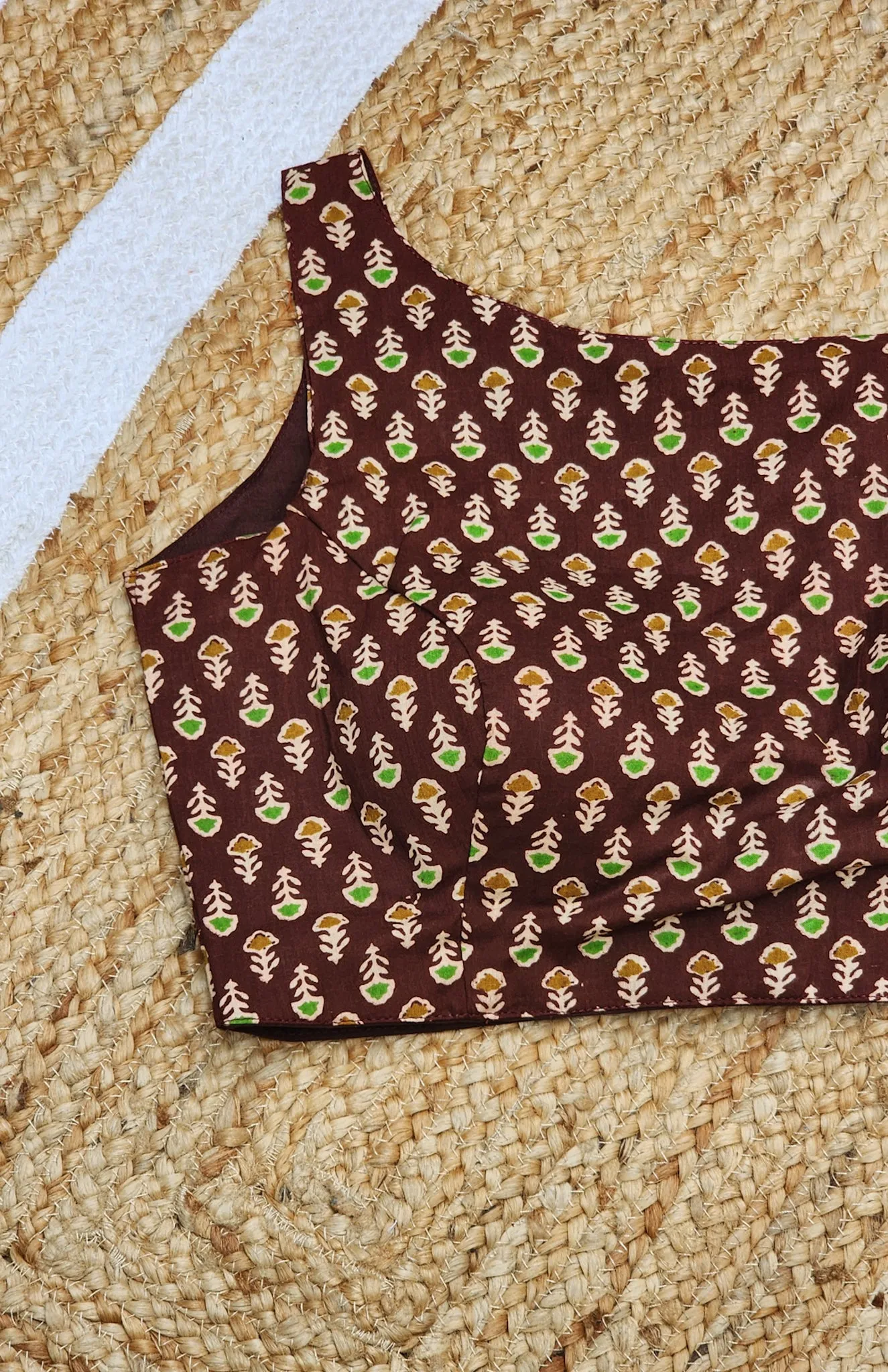 Mocha Muse Cotton Sleeveless Blouse