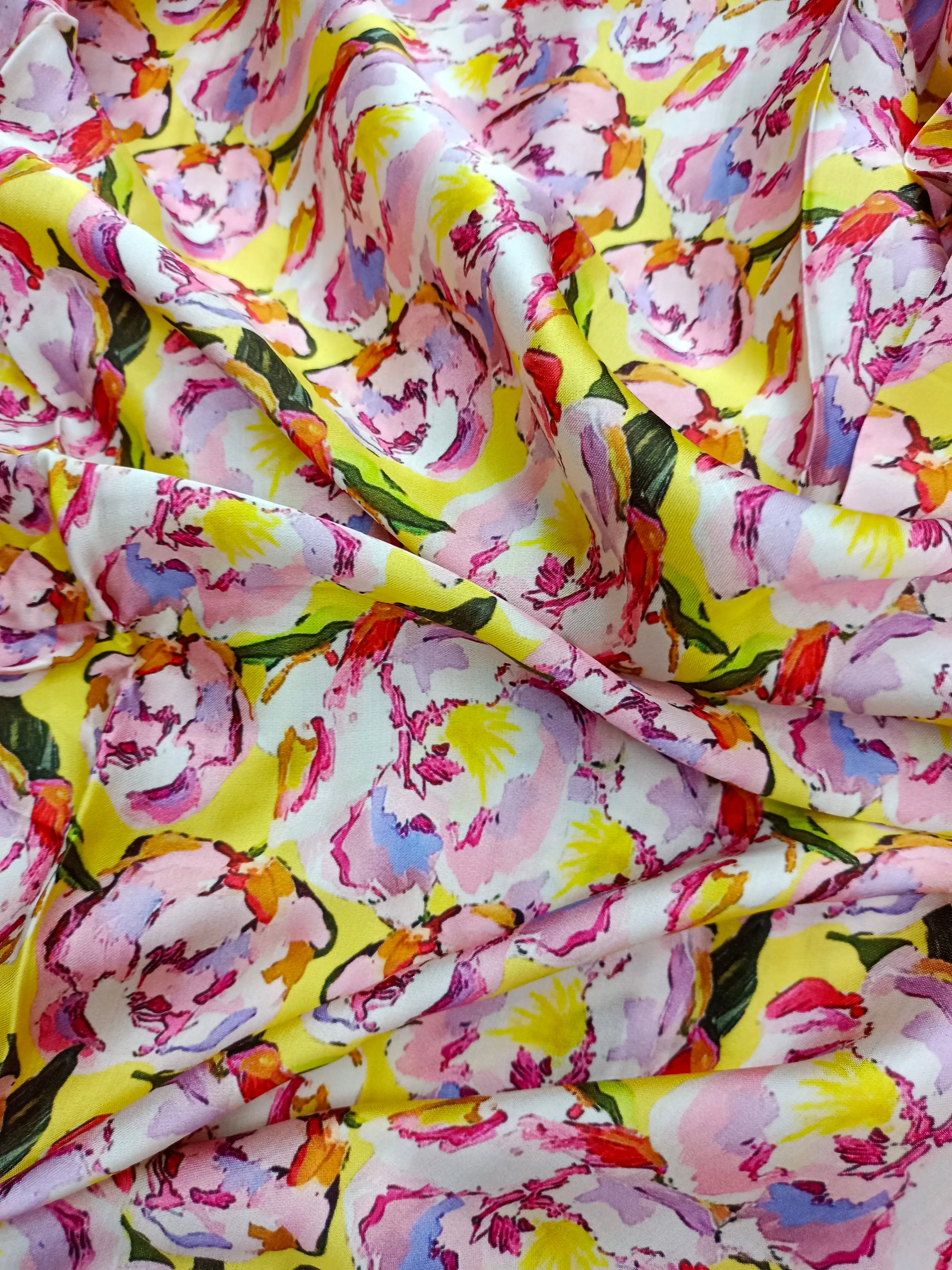 Modal Satin Soft Muslin Digital Printed Fabrics