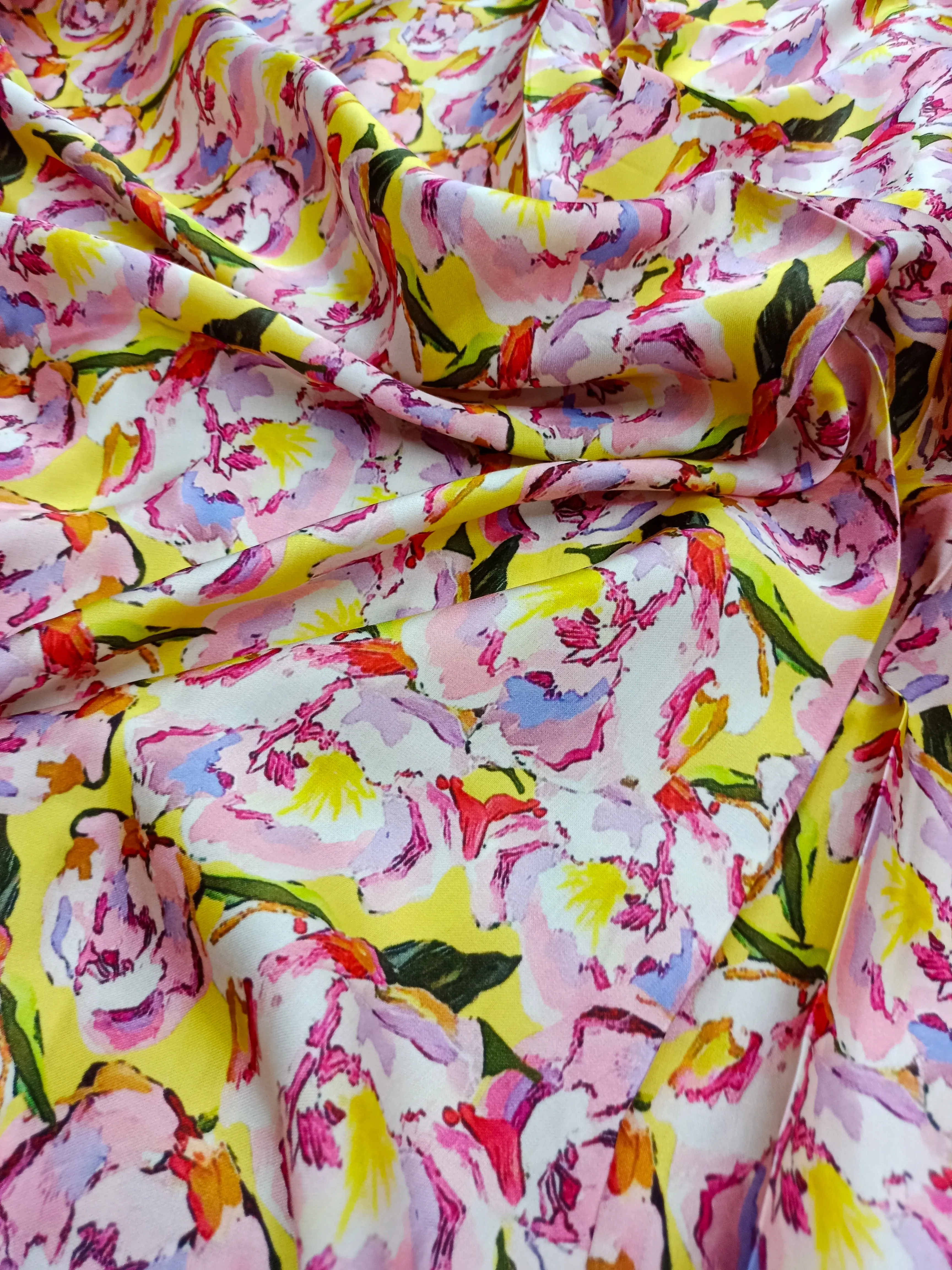 Modal Satin Soft Muslin Digital Printed Fabrics
