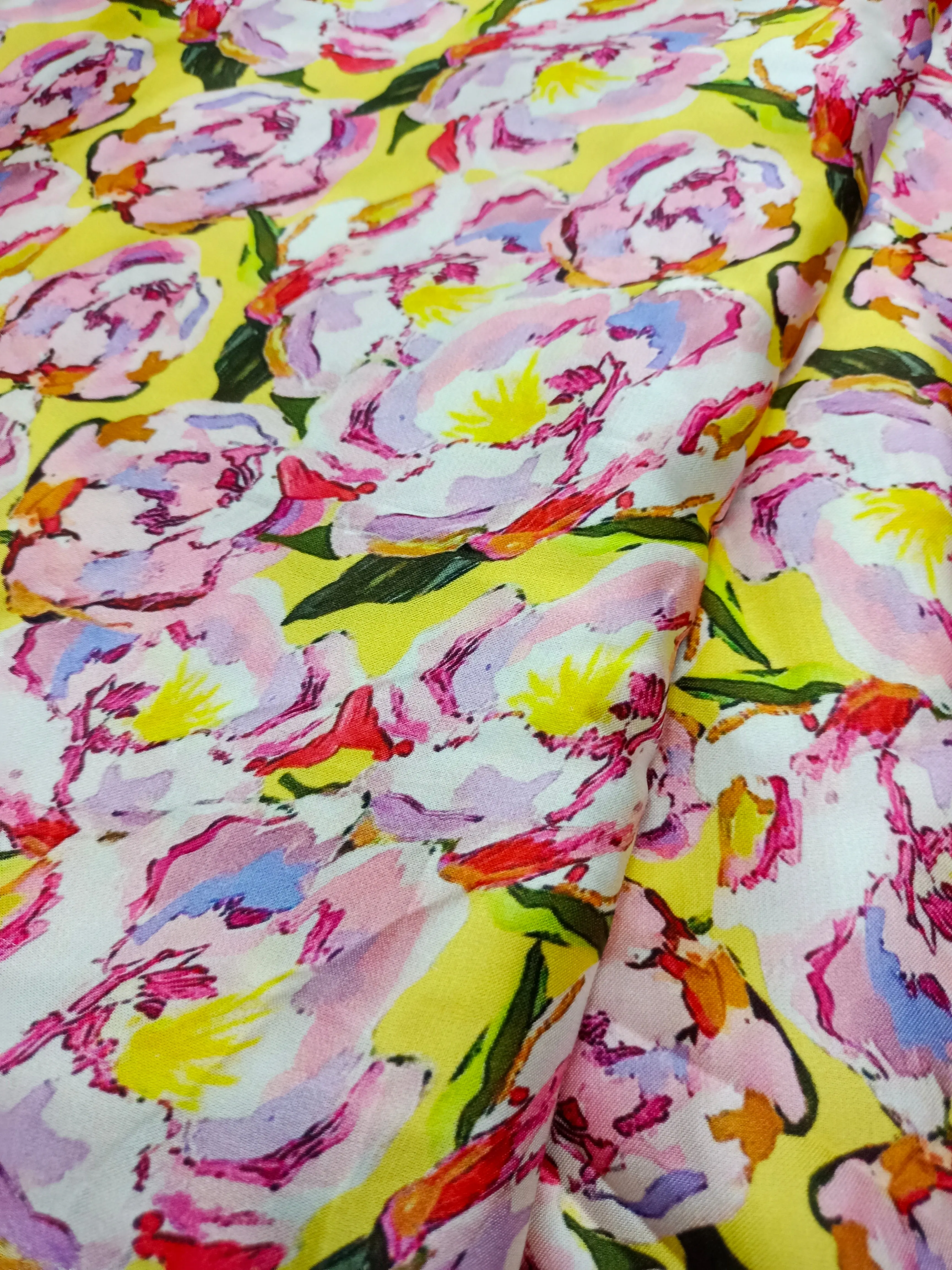Modal Satin Soft Muslin Digital Printed Fabrics