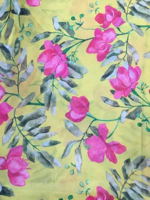 Modal Soft Muslin Textured Digital Printed Fabrics