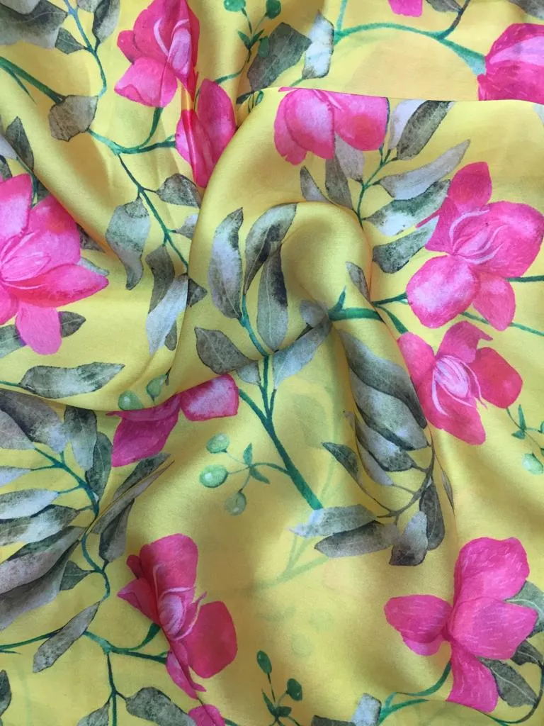 Modal Soft Muslin Textured Digital Printed Fabrics