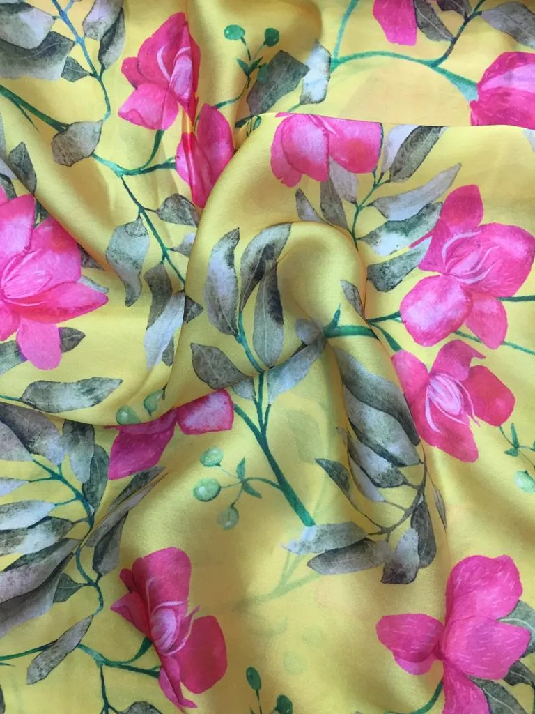 Modal Soft Muslin Textured Digital Printed Fabrics