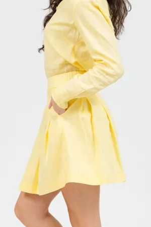 Monaco Linen Skirt - Yellow