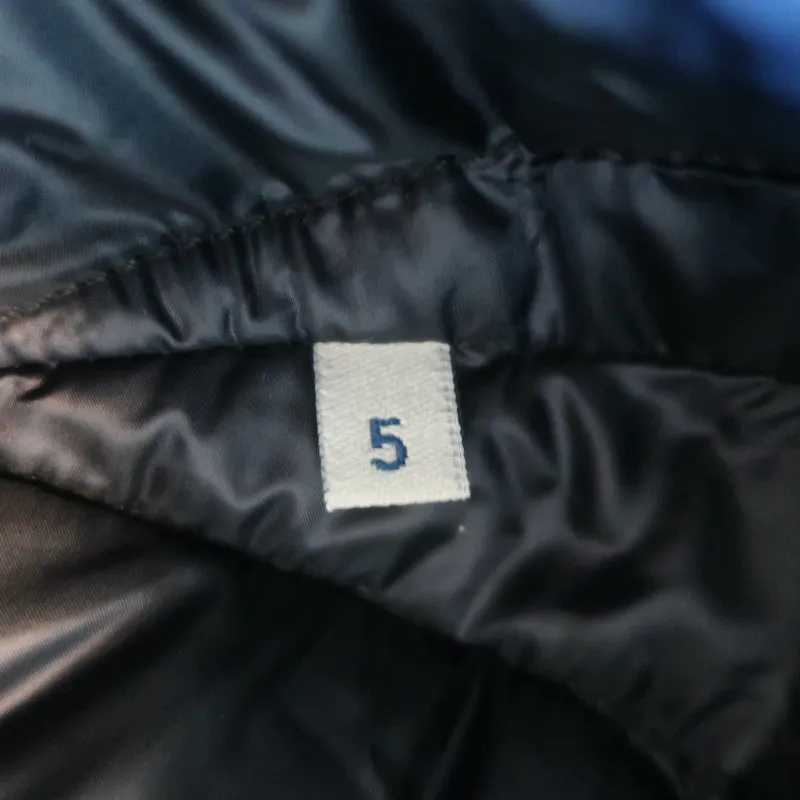 Moncler Baillet Double Breasted Hooded Parka Coat Navy Size 5