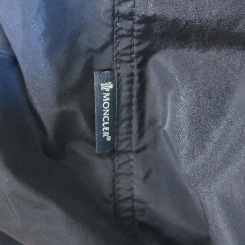 Moncler Baillet Double Breasted Hooded Parka Coat Navy Size 5