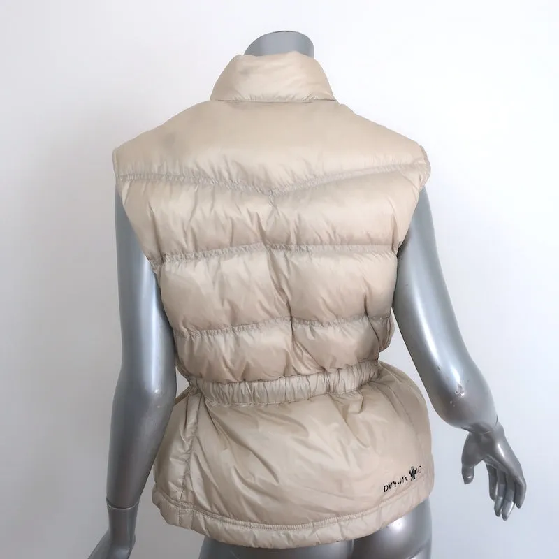 Moncler Grenoble Arolles Ripstop Down Puffer Vest Beige Size 2