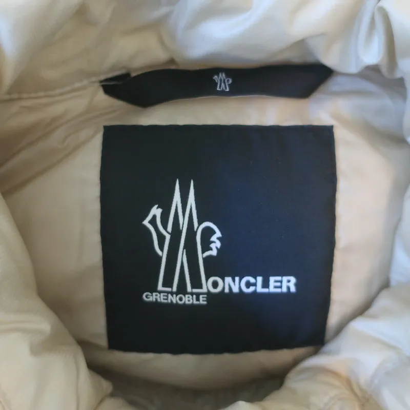 Moncler Grenoble Arolles Ripstop Down Puffer Vest Beige Size 2