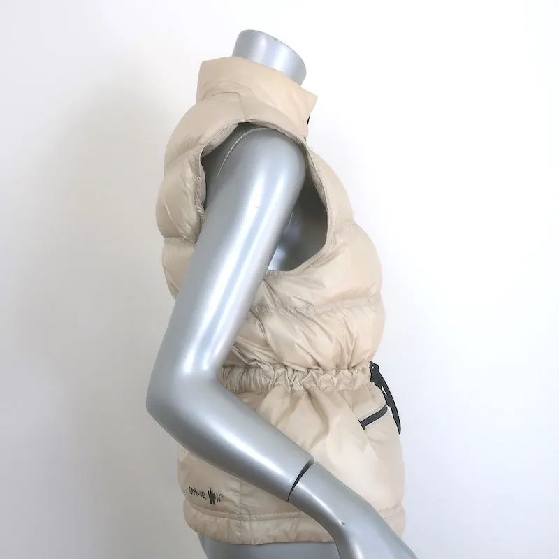 Moncler Grenoble Arolles Ripstop Down Puffer Vest Beige Size 2