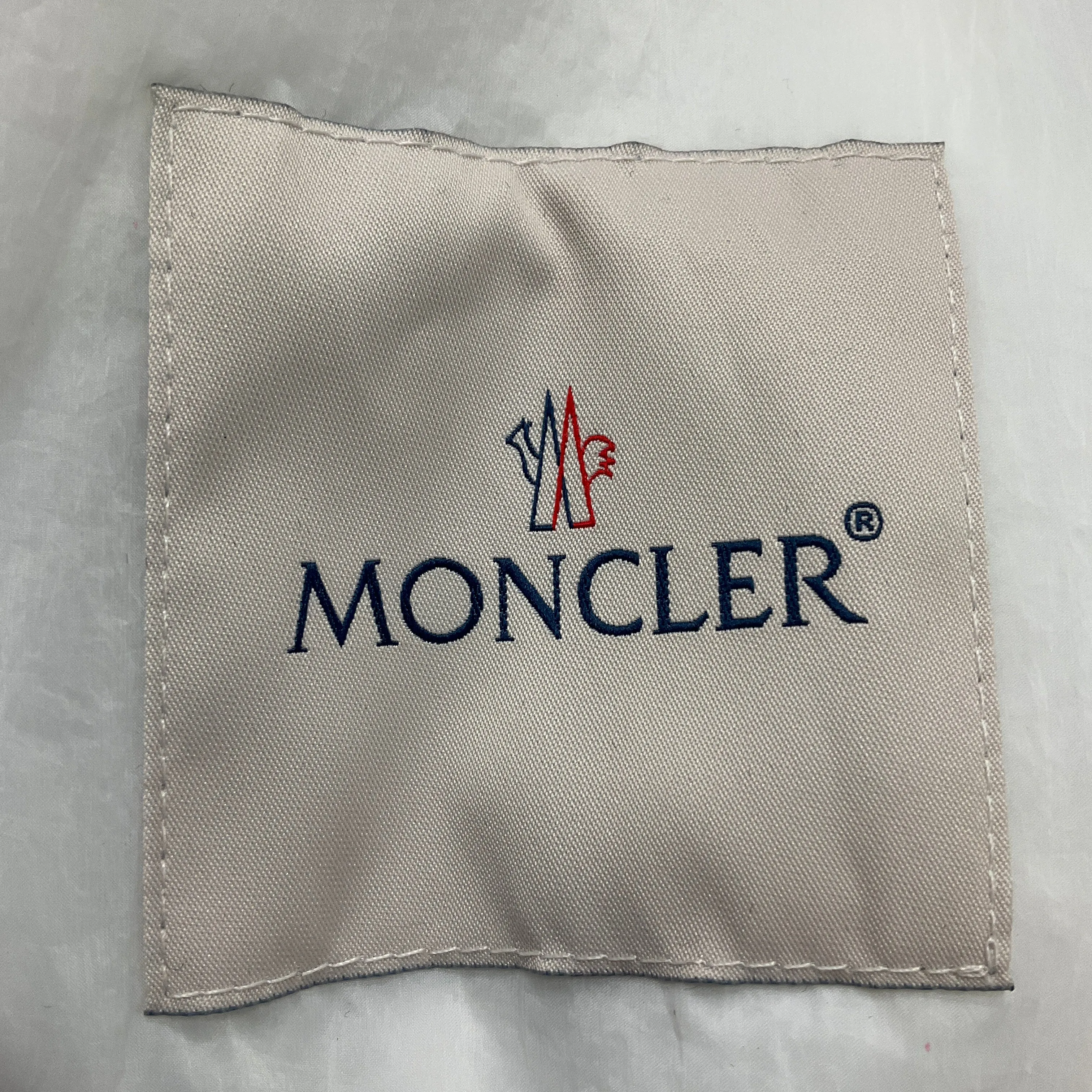 Moncler White Delphi Nylon Raincoat