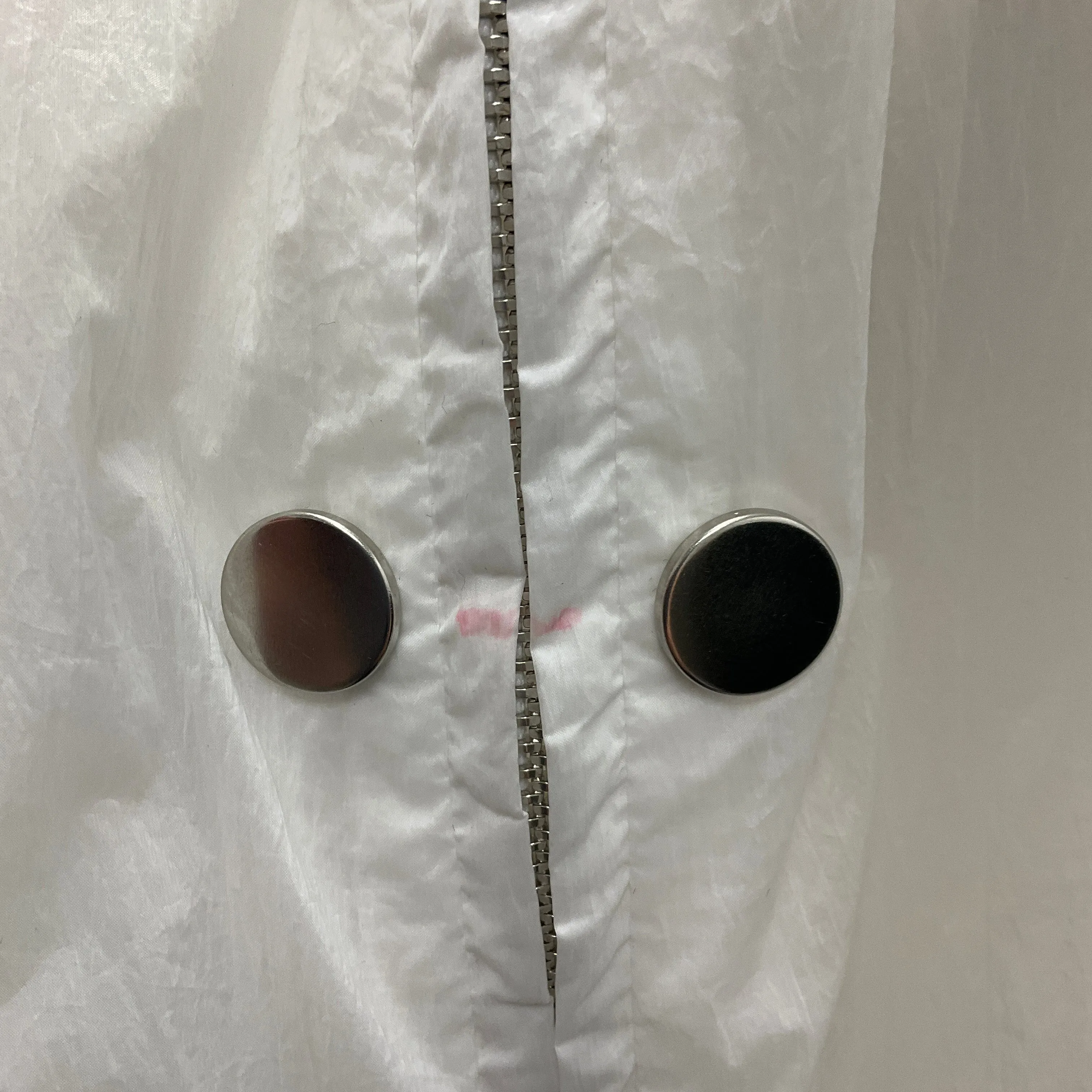 Moncler White Delphi Nylon Raincoat