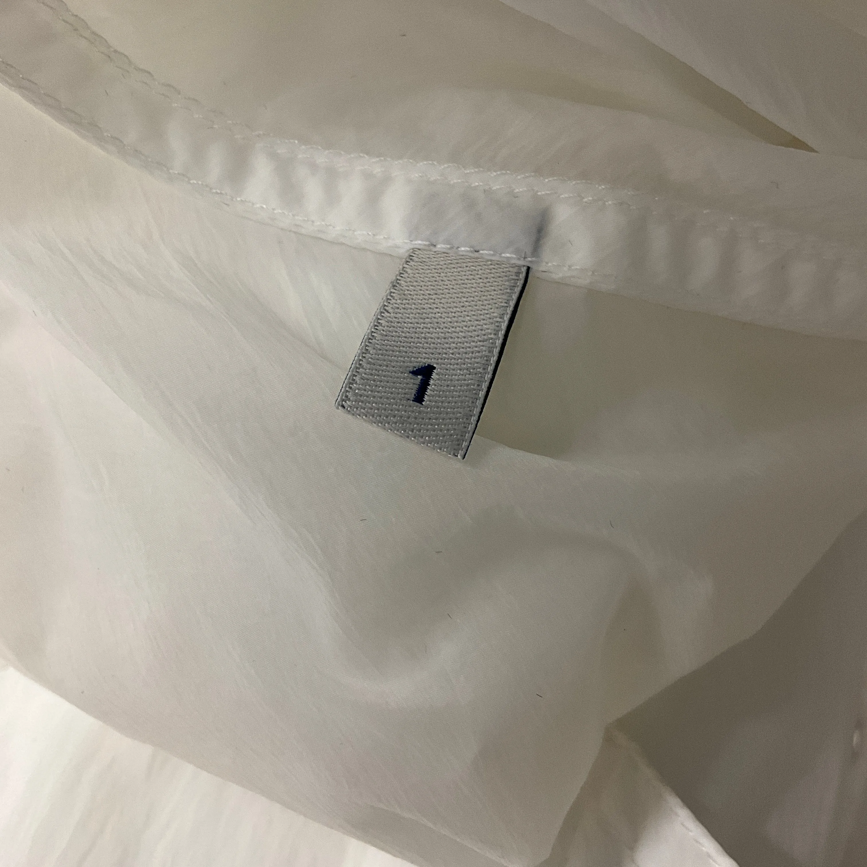 Moncler White Delphi Nylon Raincoat