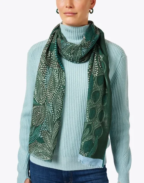Mosaic Foliage Print Scarf