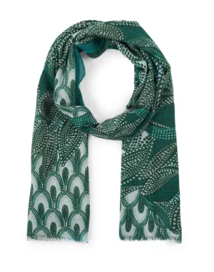 Mosaic Foliage Print Scarf