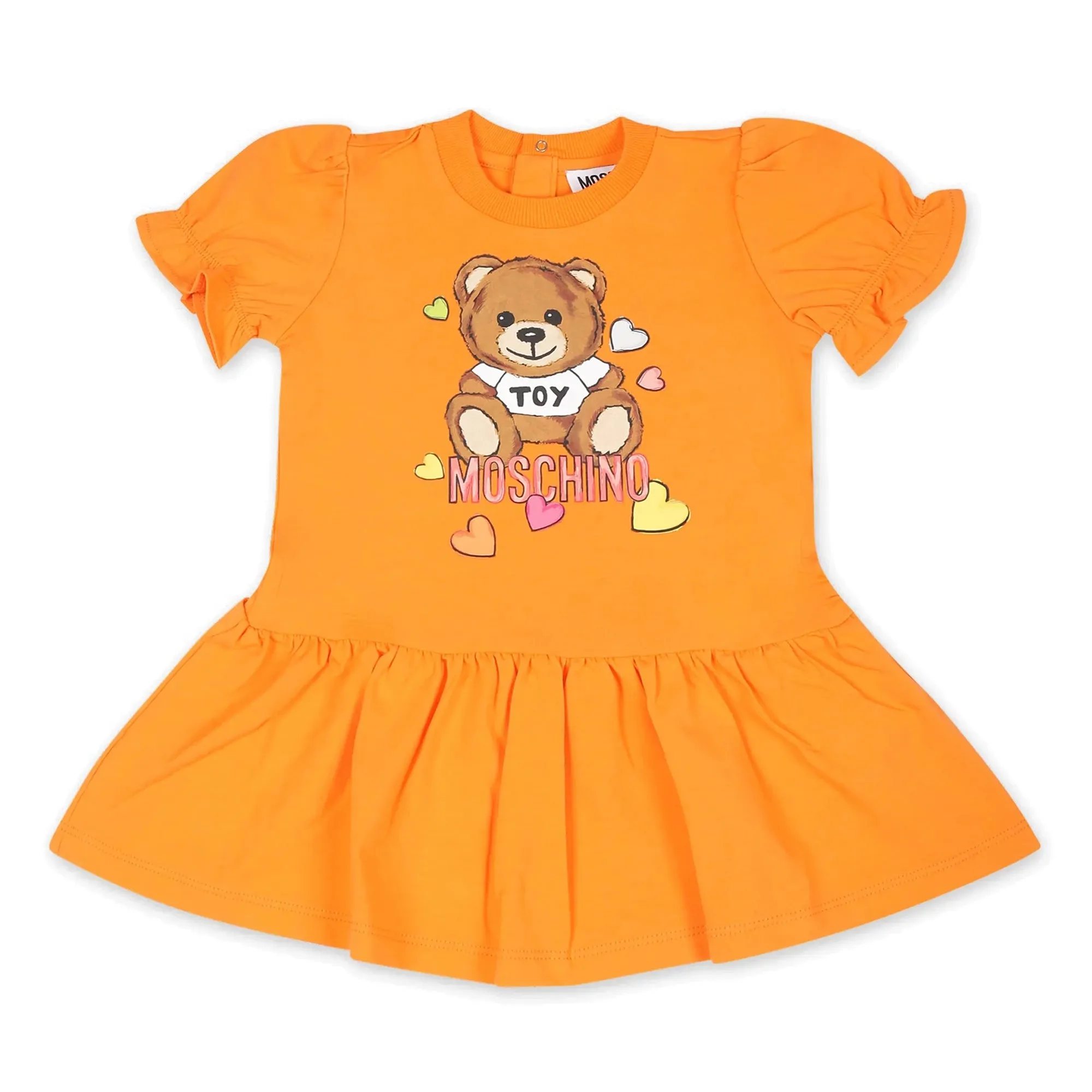Moschino Baby Girls Orange Hearts Dress