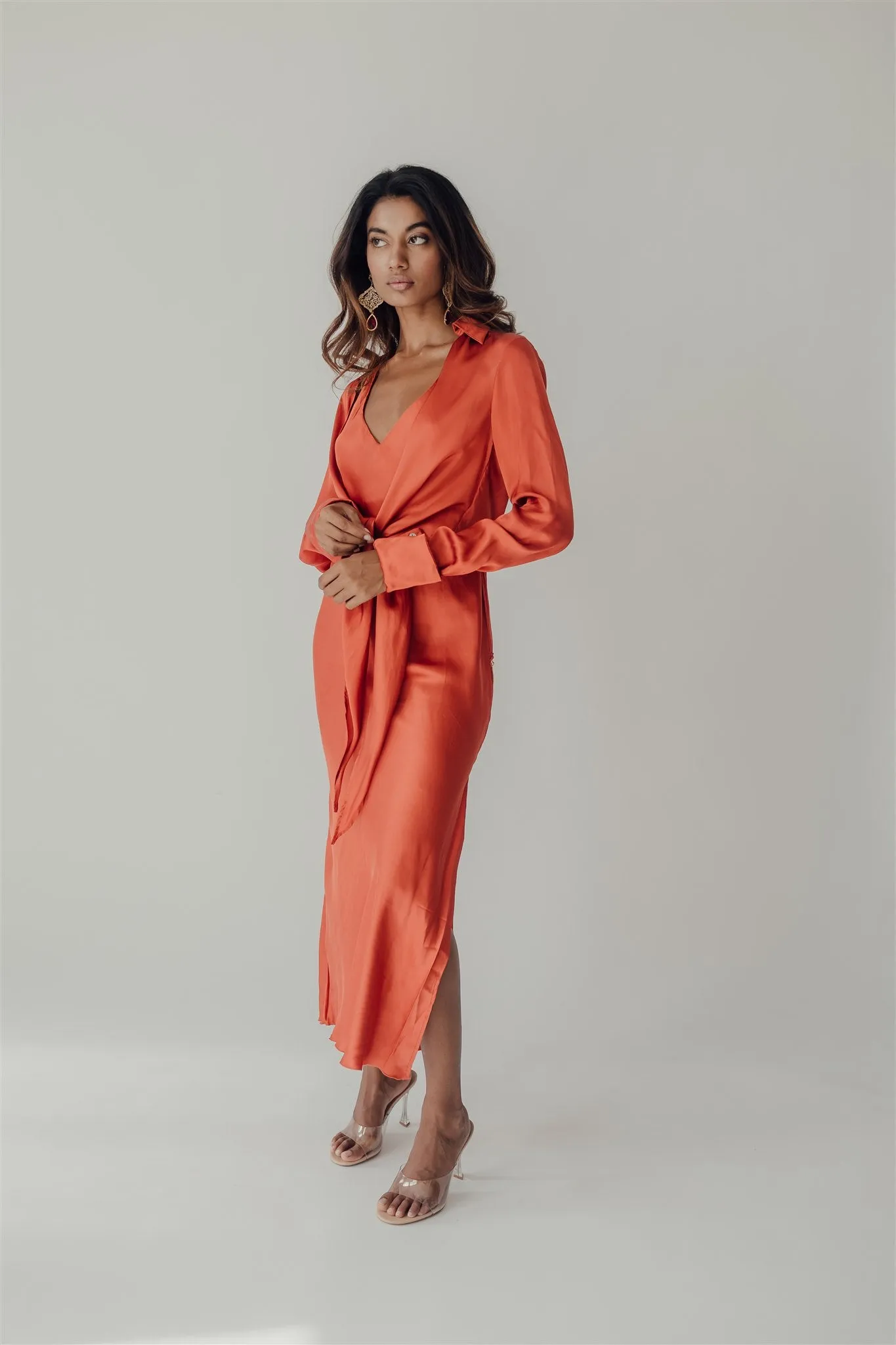 Nairi Satin Knot Shirt