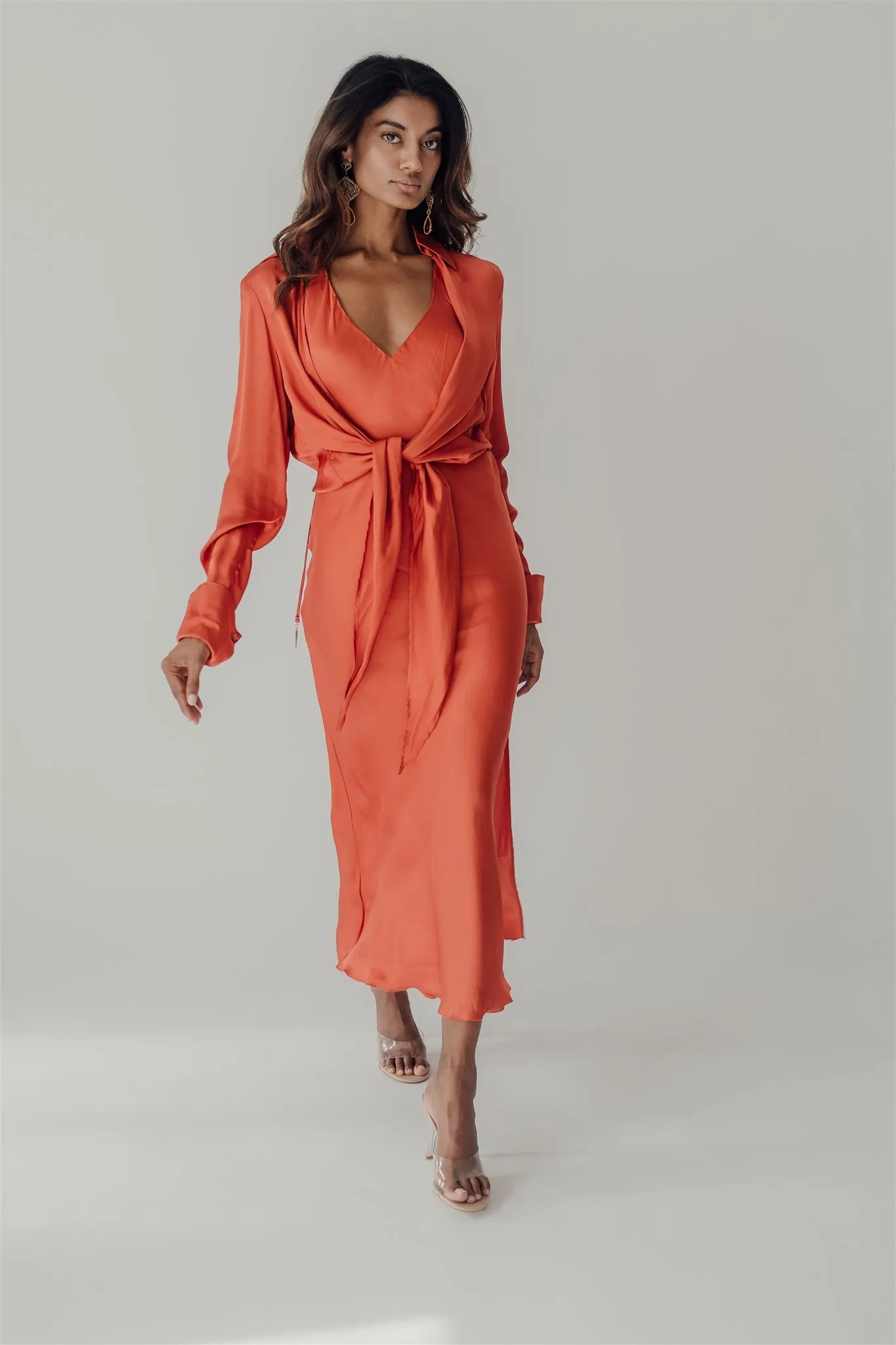 Nairi Satin Knot Shirt