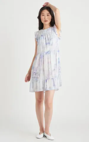 NEW Dex Sleeveless Mini Dress With Ruffled Sleeve & Hem, Sz M, Retails $90
