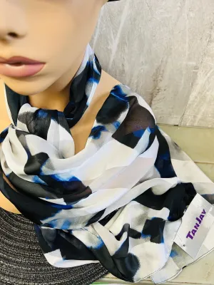New with tags! Women's Tanjay Semi Sheer Scarf! Great for all seasons! 59" Length! Adds the perfect finishing touch to your outfit! Multi Navy/Black/White Retails $22 