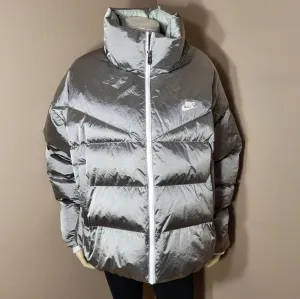 Nike Womens Metallic Puffer Jacket Sz XL