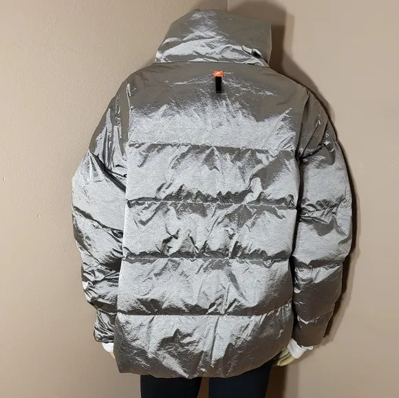Nike Womens Metallic Puffer Jacket Sz XL
