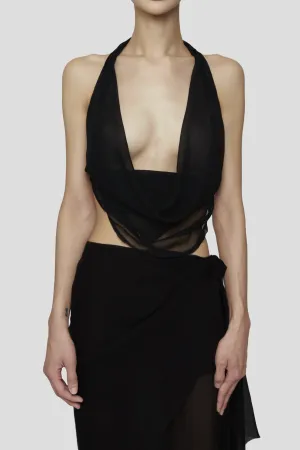 NOIR PLUNGE TOP