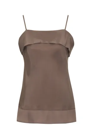 Now 60% OFF - Romy Sheer Bottom Cami Taupe