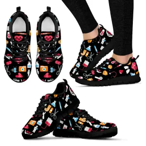 Nurse's Tools Women's Sneakers Black Soles