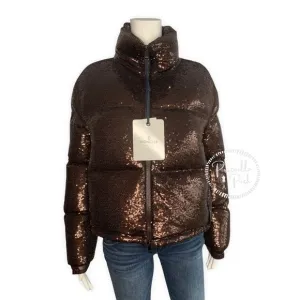 NWT Moncler Rimac Sequin Down Jacket Puffer Coat