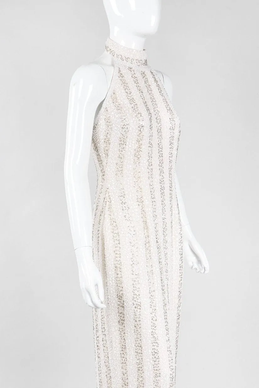 Old Hollywood Beaded Halter Gown