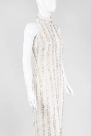 Old Hollywood Beaded Halter Gown